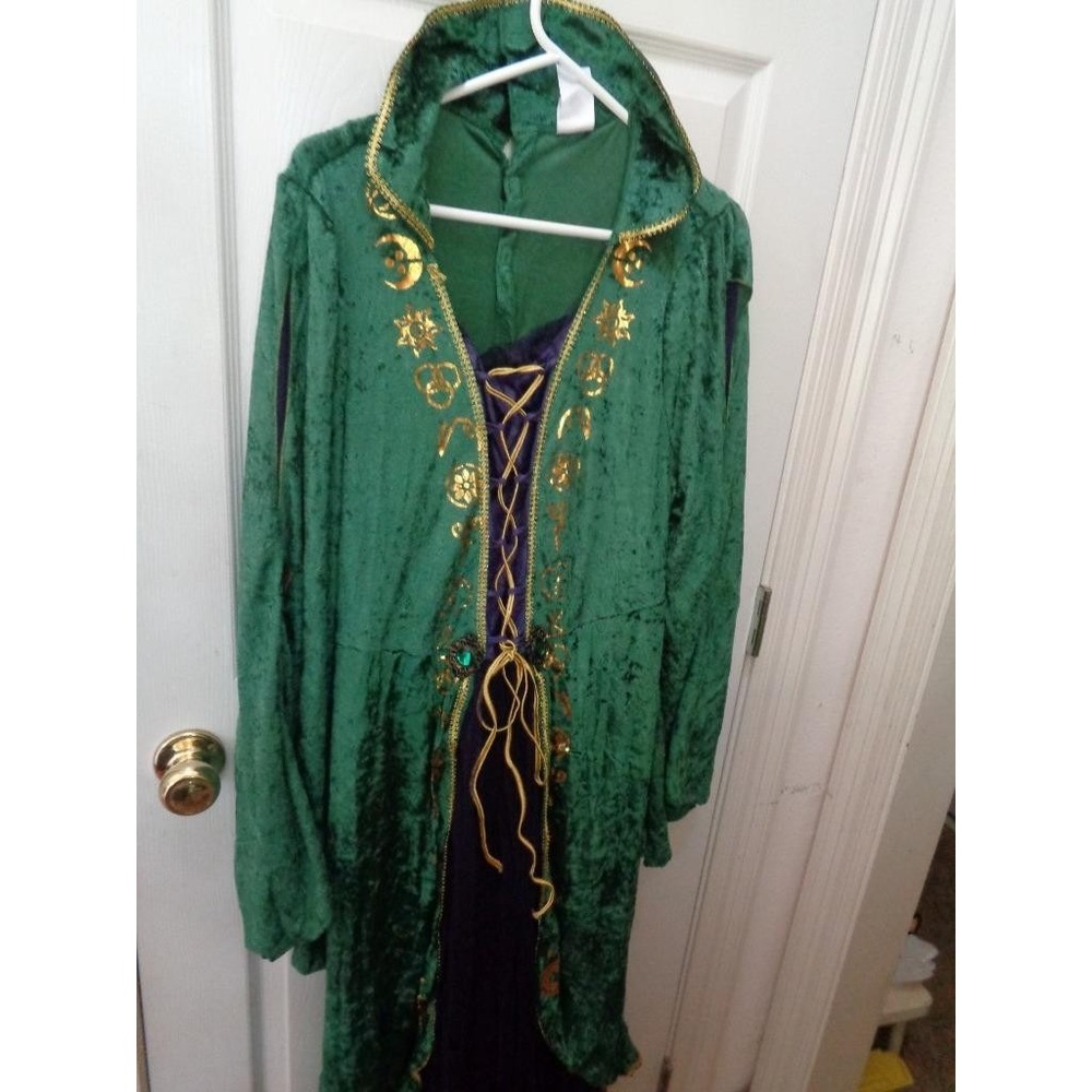 Disney Hocus Pocus Winifred Sanderson Adult Woman's Costume 1XL w/ Wig